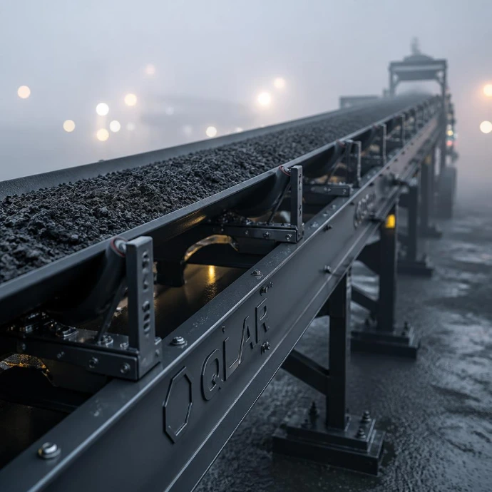 Équipements industriels de pesage et manutention robustes Qlar, conçus pour fonctionner en continu en cimenterie, mine et chimie.